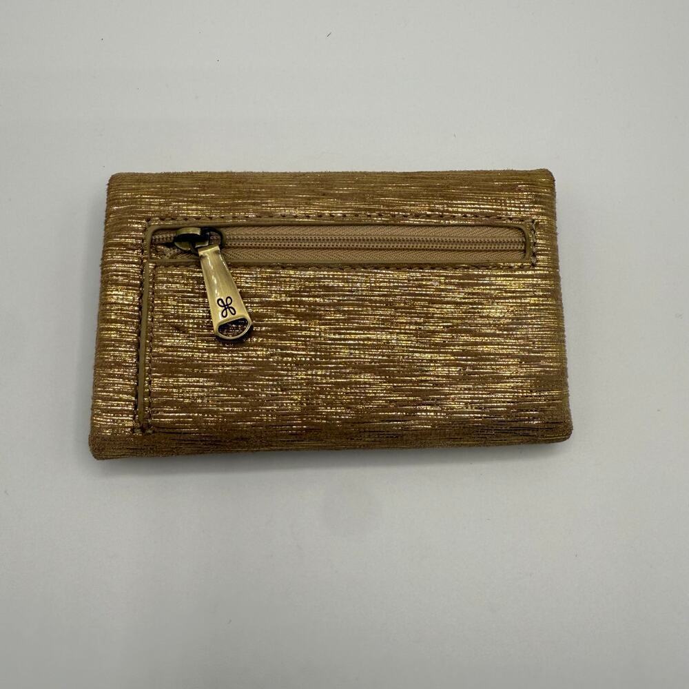 Hobo International Galaxy Leather Golden Taupe Trifold Wallet - Picture 2 of 8